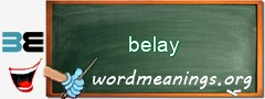 WordMeaning blackboard for belay